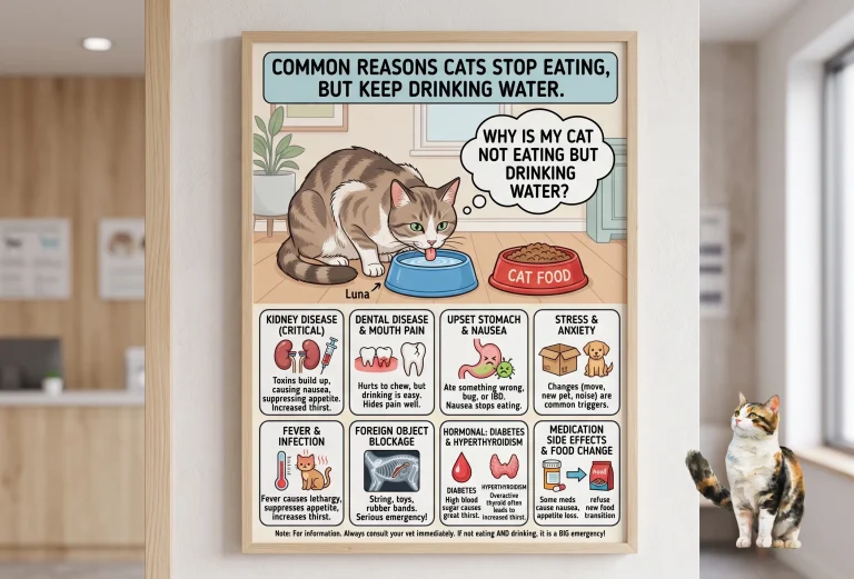 Why Is My Cat Not Eating But Drinking Water